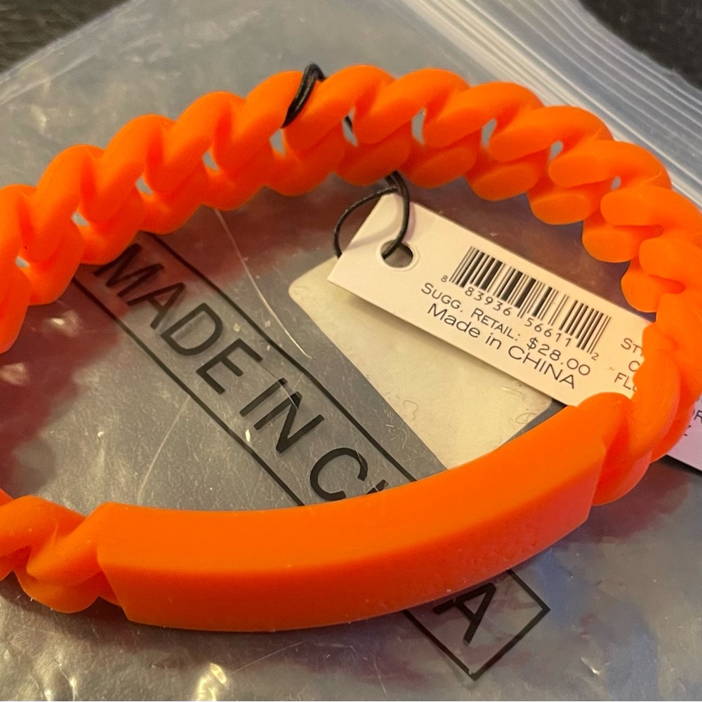 Marc Jacob Bright Orange Silicone Bracelet